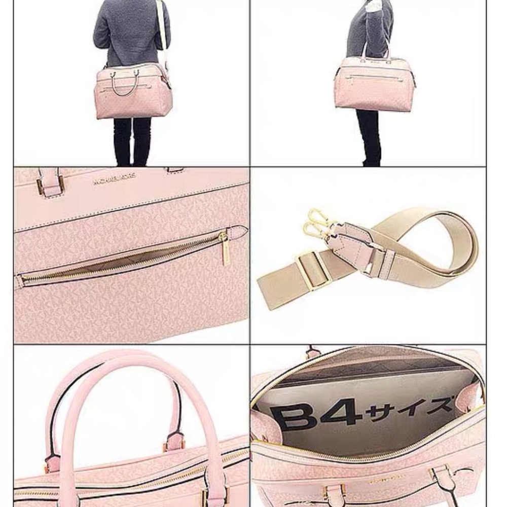 Michael Kors Travel Large Duffle/Weekender Bag With Trolley Sleeve ( pink) - Picture 7 of 9